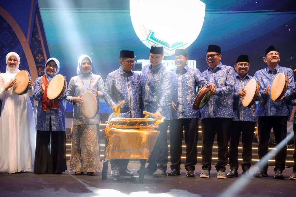 Gubernur Banten Andra Soni memberikan sambutan pada Pembukaan MTQ ke-23 di Masjid Raya Al Bantani